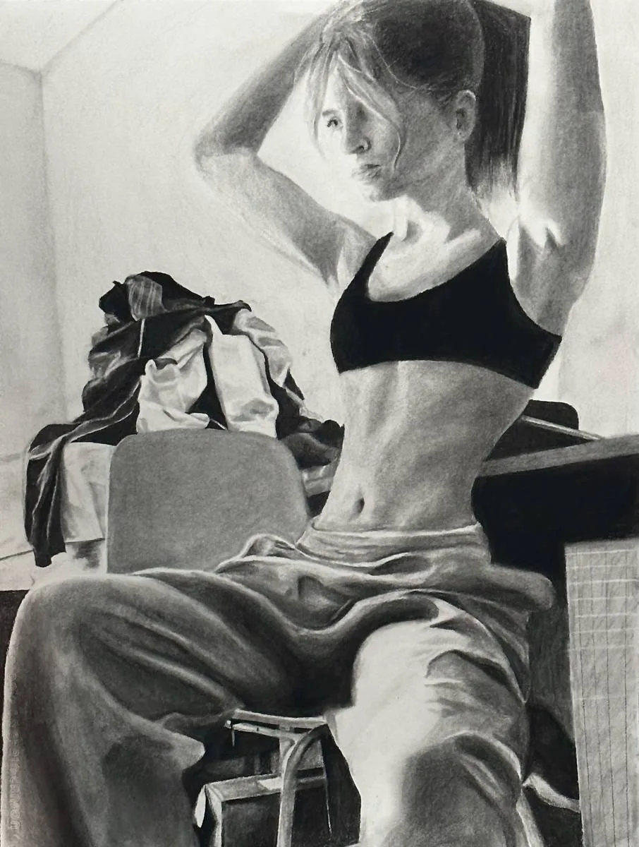 Charcoal figure drawing