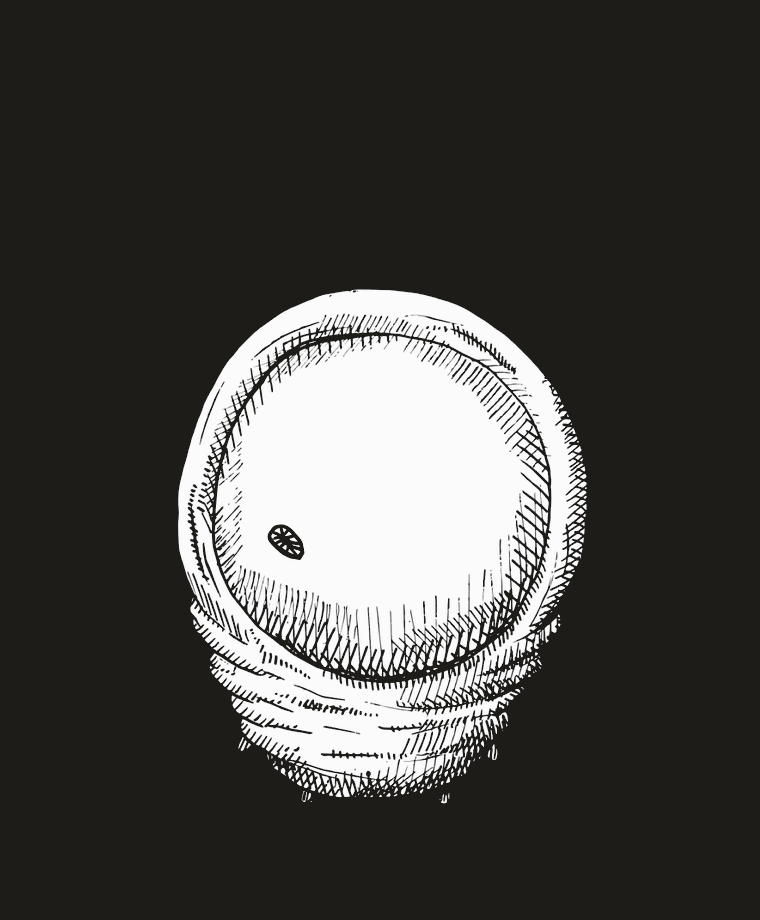 Hand-drawn ink monster illustration