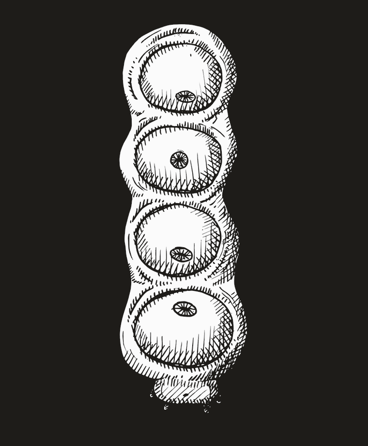 Hand-drawn ink monster illustration