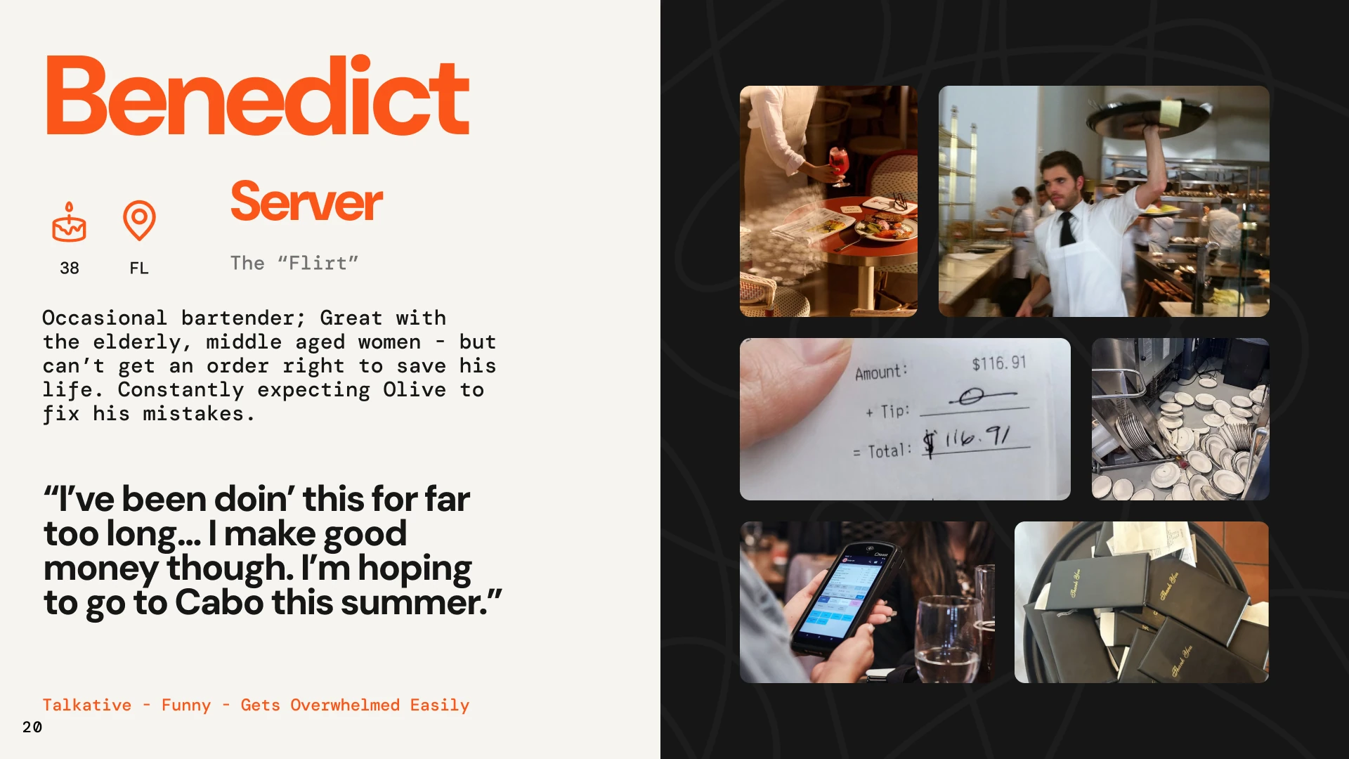 Benedict, the server persona